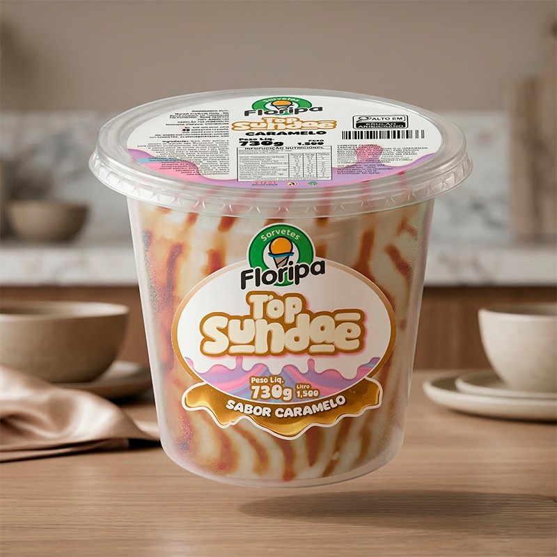 Produto Top Sundae Caramelo da Sorvetes Floripa