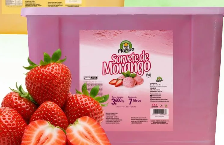Produto Balde Sorvete de Morango da Sorvetes Floripa