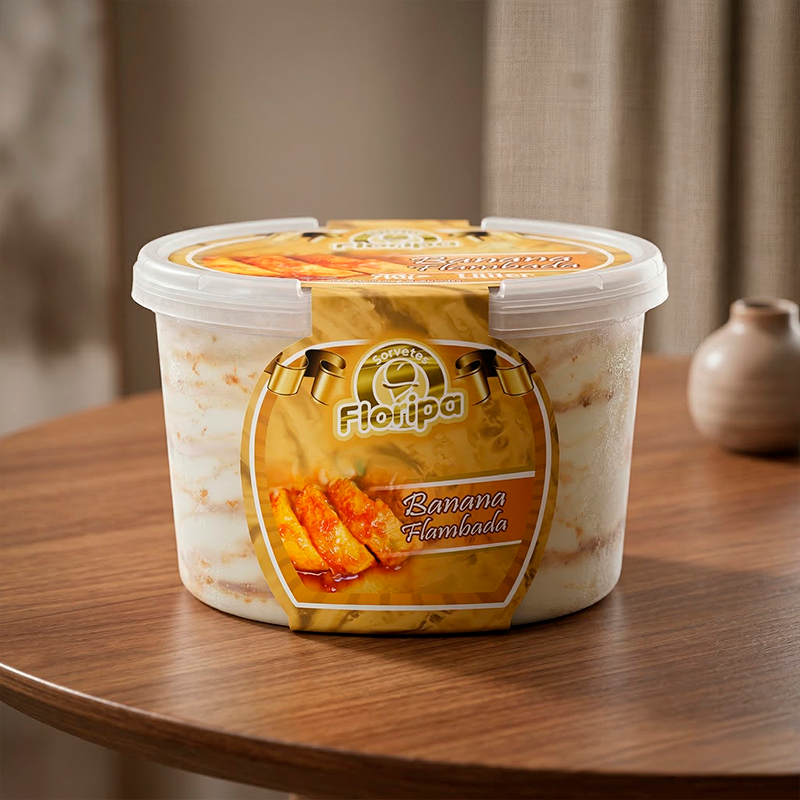 Produto Banana Flambada da Sorvetes Floripa