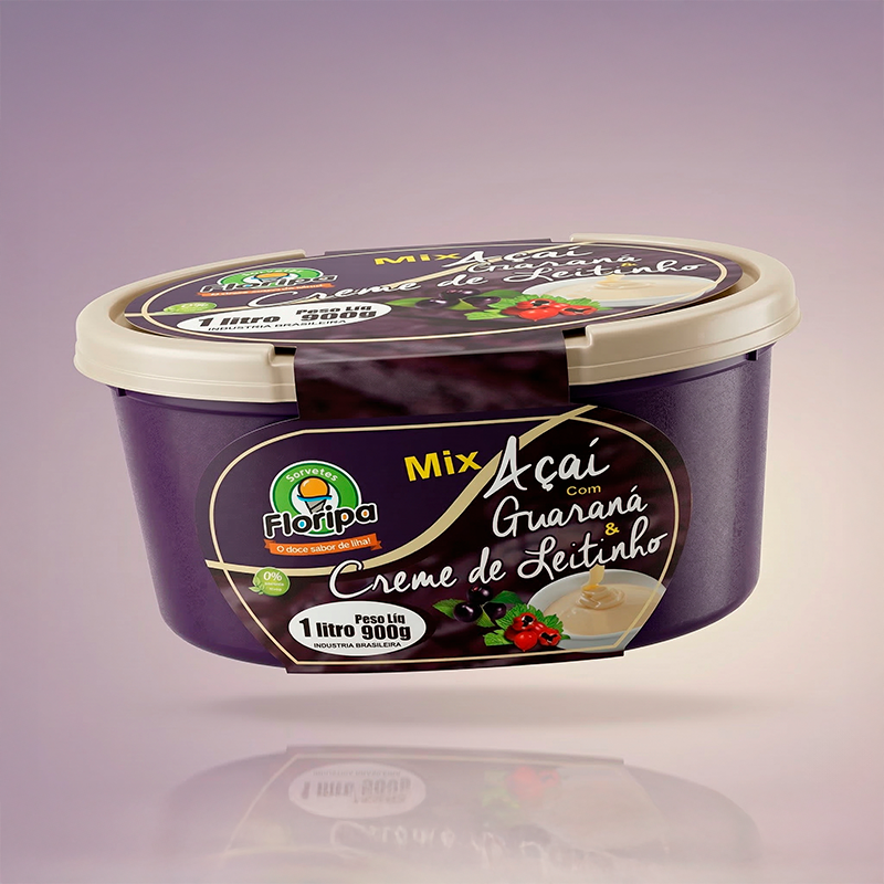 Produto Açaí Mix Leitinho 1 L da Sorvetes Floripa