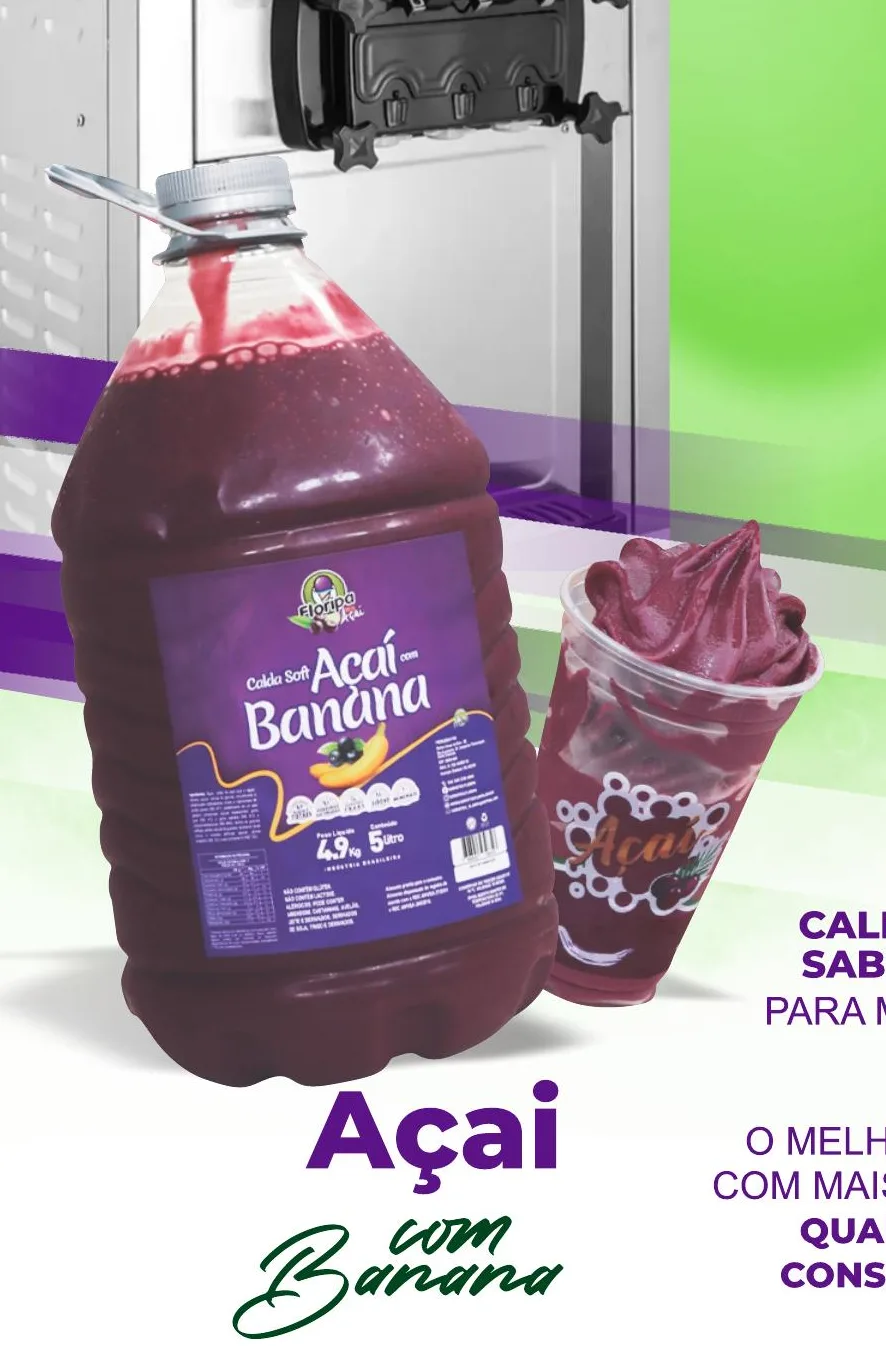 Produto Calda Soft Açaí com Banana da Sorvetes Floripa