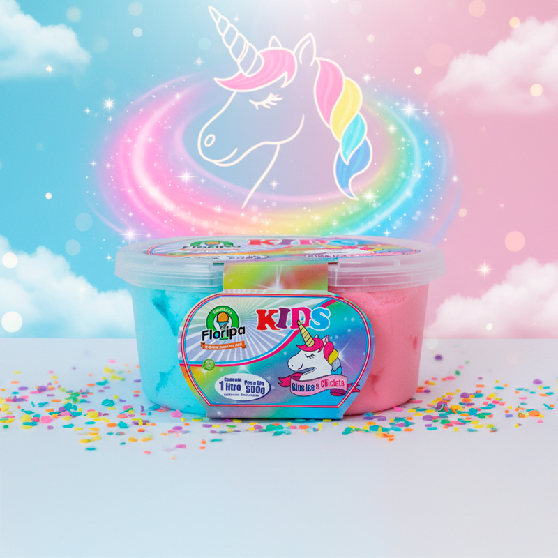 Produto Kids Unicórnio — Blue Ice & Chiclete da Sorvetes Floripa