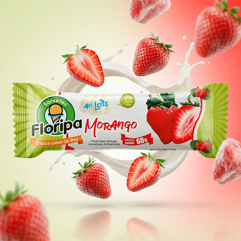 Produto Morango da Sorvetes Floripa